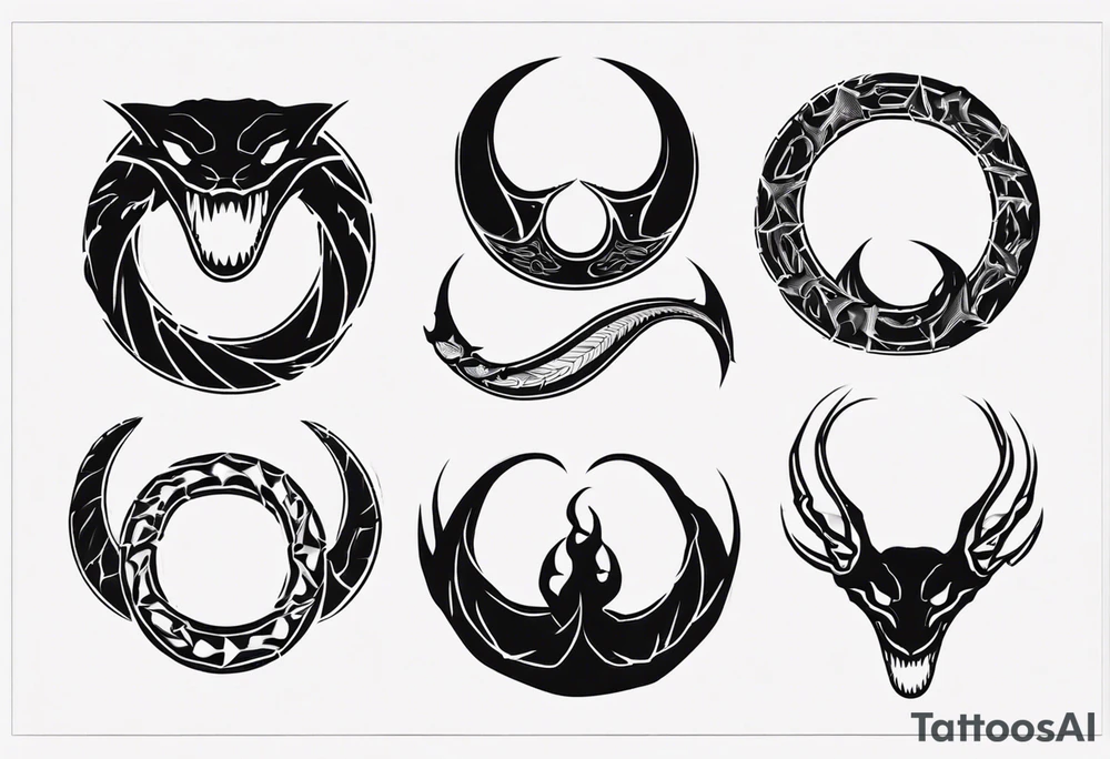 ouroboros fangs tattoo idea