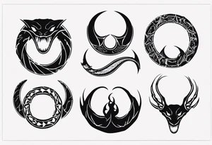 ouroboros fangs tattoo idea