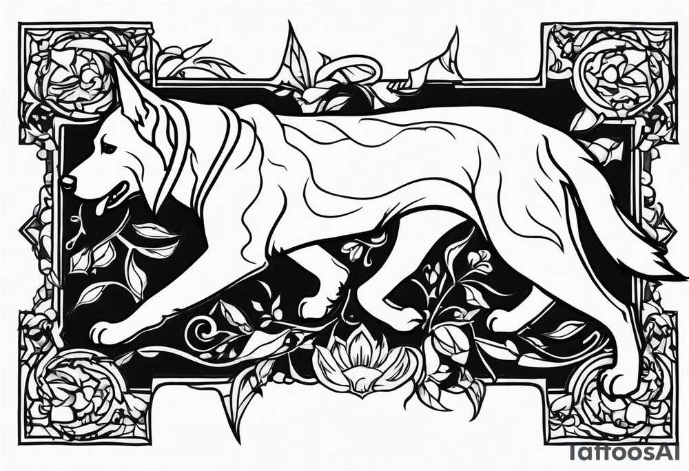 Dog murdering tattoo tattoo idea