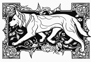 Dog murdering tattoo tattoo idea