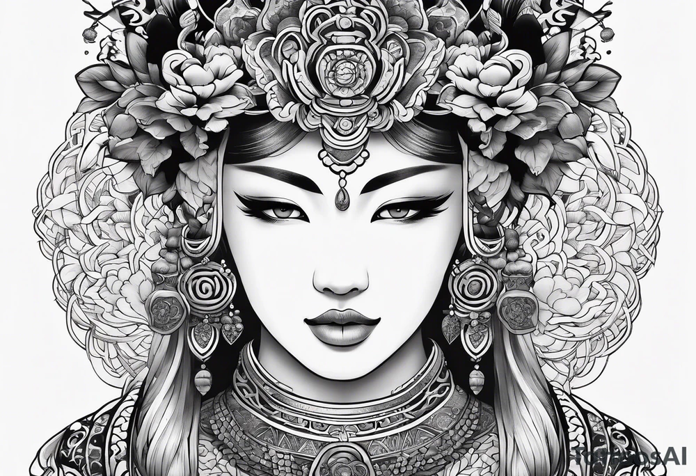 asian inspired simple tattoo idea