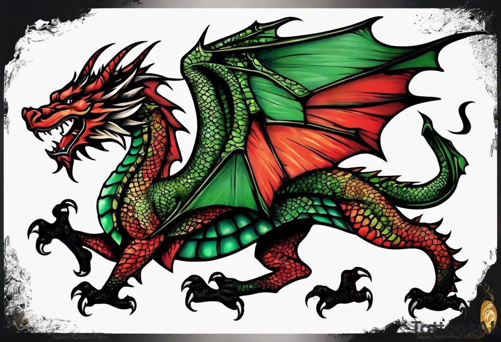 wales dragon tattoo idea
