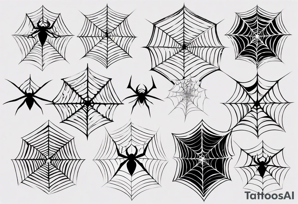 Spiderweb, dragon, spiral tattoo idea