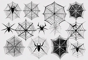 Spiderweb, dragon, spiral tattoo idea
