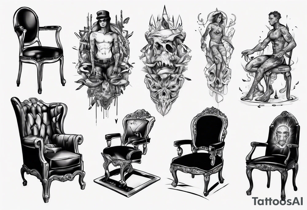 a chair human hybrid tattoo idea
