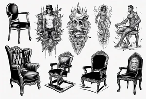 a chair human hybrid tattoo idea