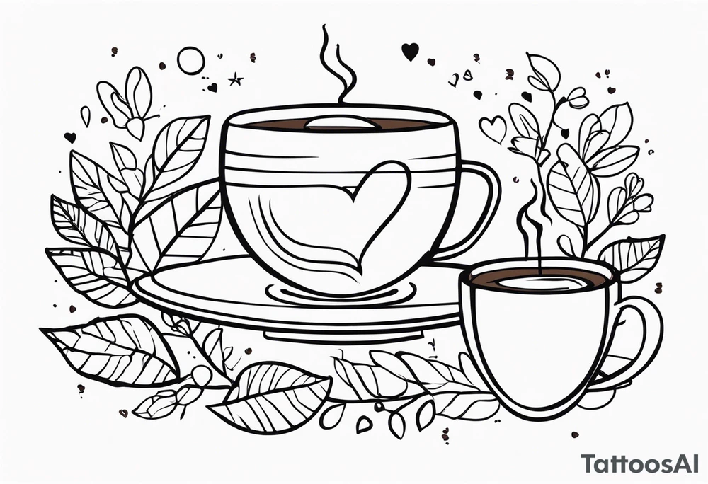 Coffee love tattoo idea