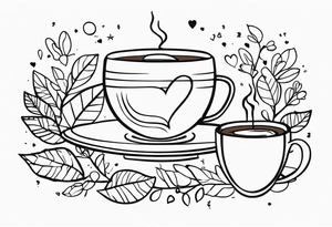 Coffee love tattoo idea