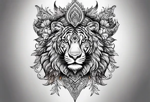Full leg tattoo from hip to foot tattoo idea