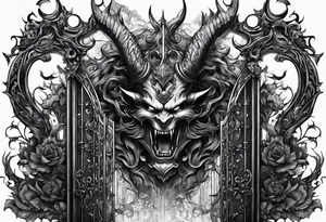 The demon enters the gate tattoo idea