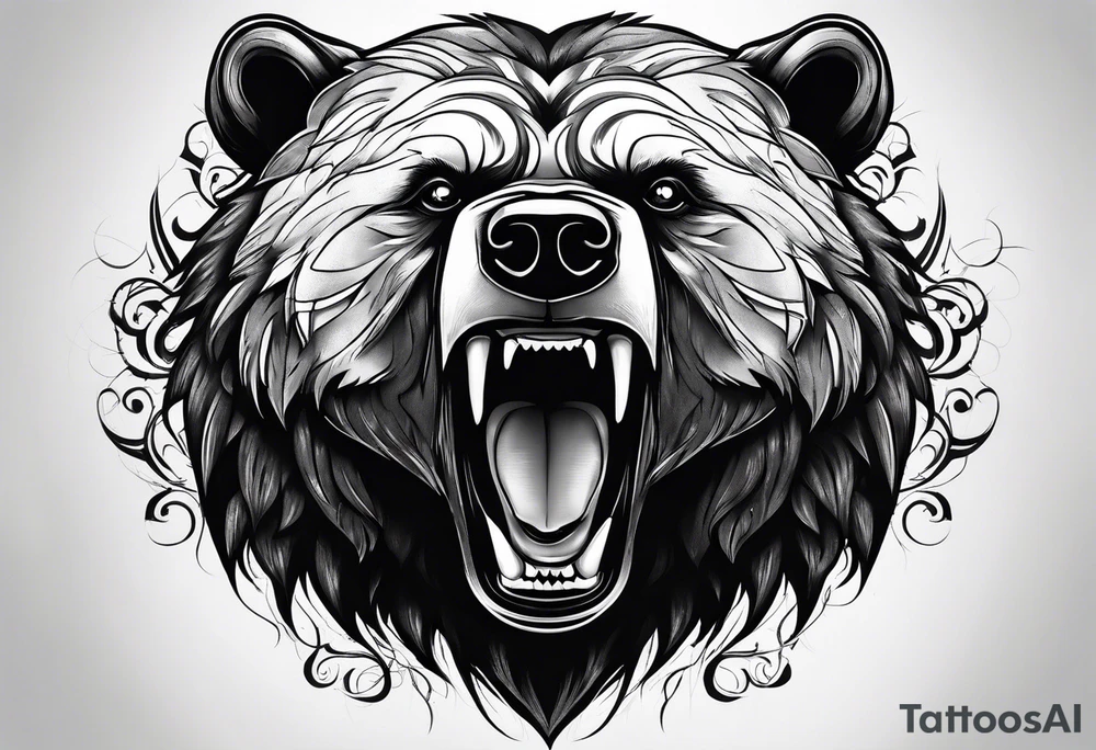 Evil bear tattoo idea