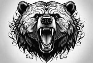 Evil bear tattoo idea