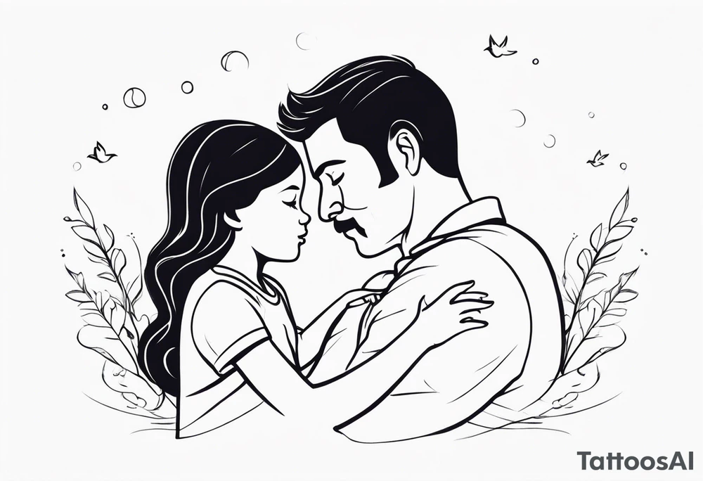 Father and daughter tattoo tattoo idea
