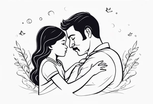 Father and daughter tattoo tattoo idea