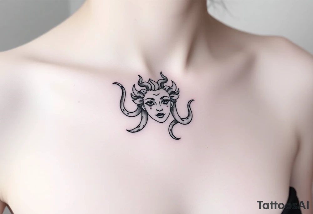Small Medusa tattoo idea