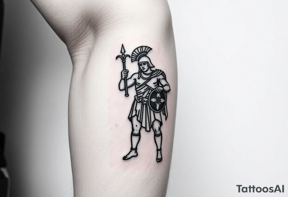 greek soldier tattoo idea
