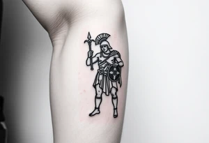greek soldier tattoo idea
