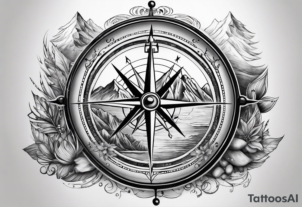mountains sea 
music compass tattoo idea