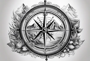 mountains sea 
music compass tattoo idea