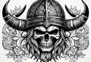 Viking skull tattoo idea