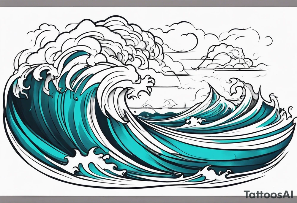 discipline and consistency sea storm tattoo idea