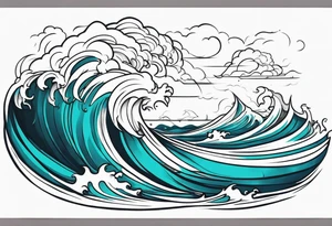 discipline and consistency sea storm tattoo idea