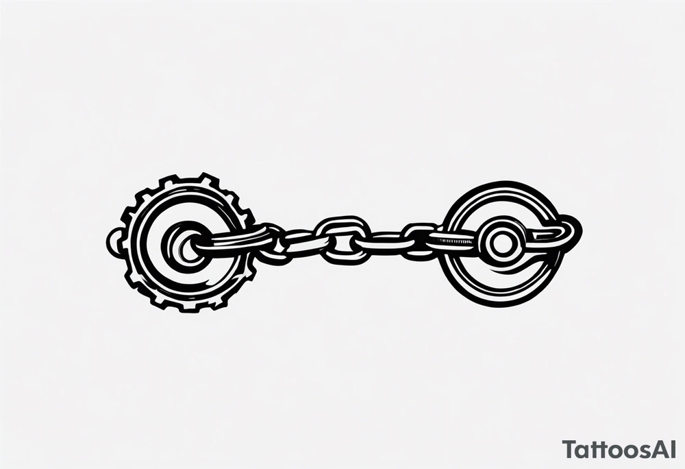 bicycle chain wrist tattoo idea