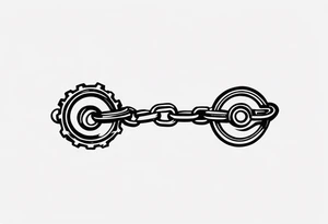bicycle chain wrist tattoo idea