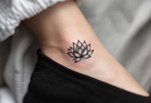 Fine thin lines very small minimalist tattoo combo of phenix and lotus tattoo idea