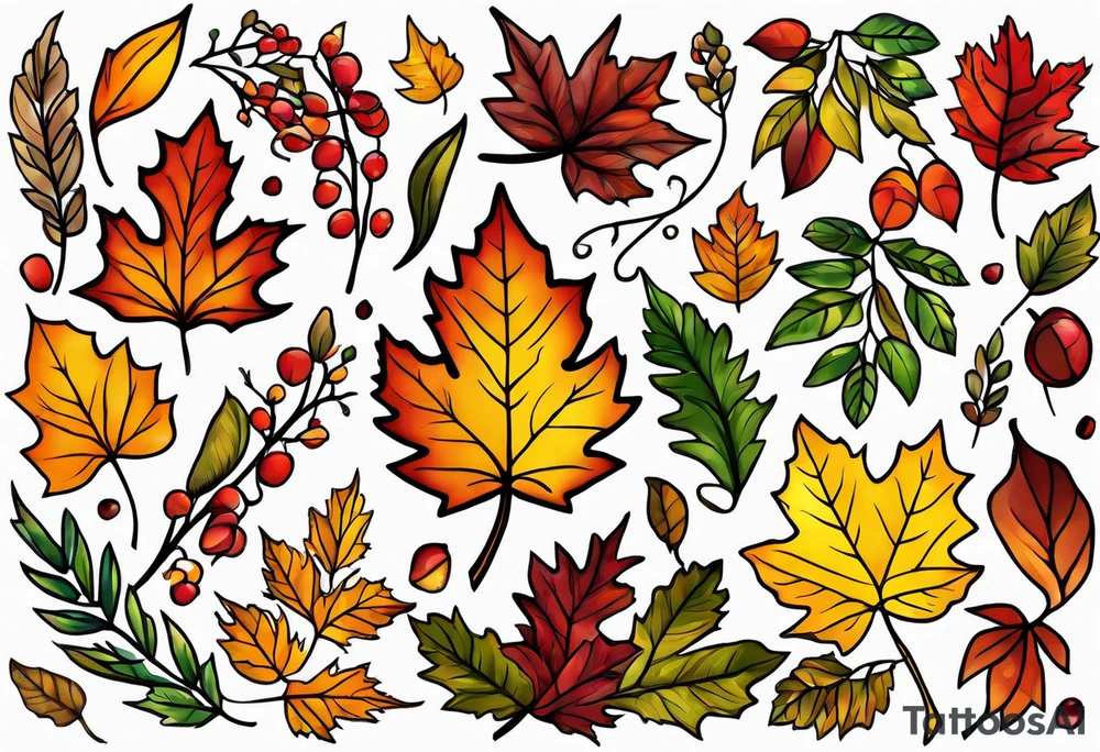 fall foliage tattoo idea