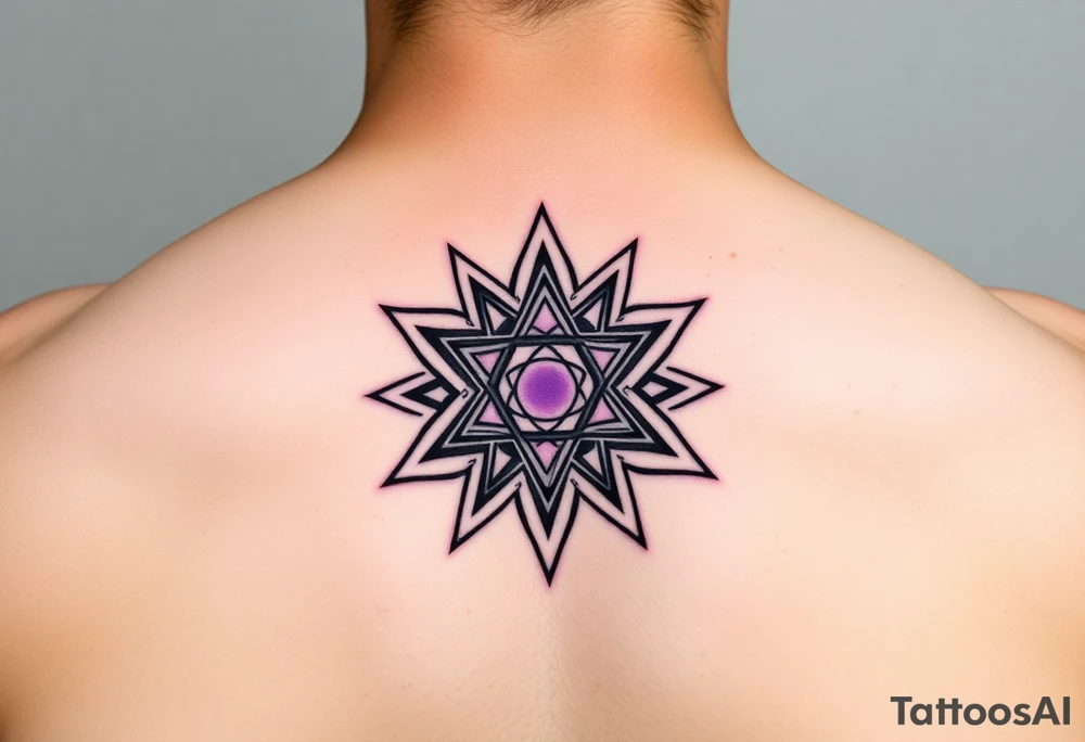 3D merkaba symbol colored light purple 
More options tattoo idea