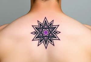 3D merkaba symbol colored light purple 
More options tattoo idea