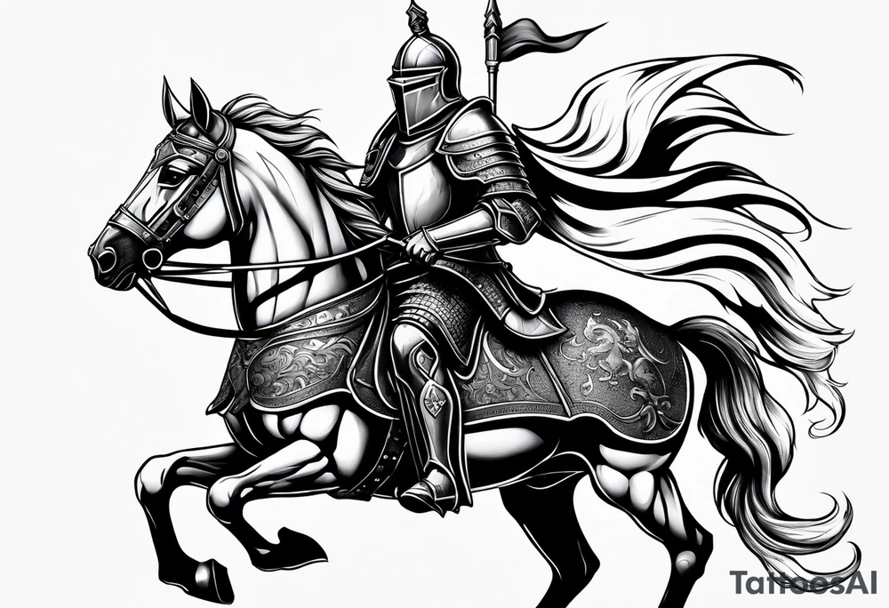knight with heavy armor tattoo idea