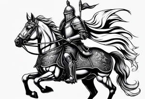 knight with heavy armor tattoo idea