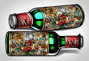 Sad bottle of beer tattoo idea