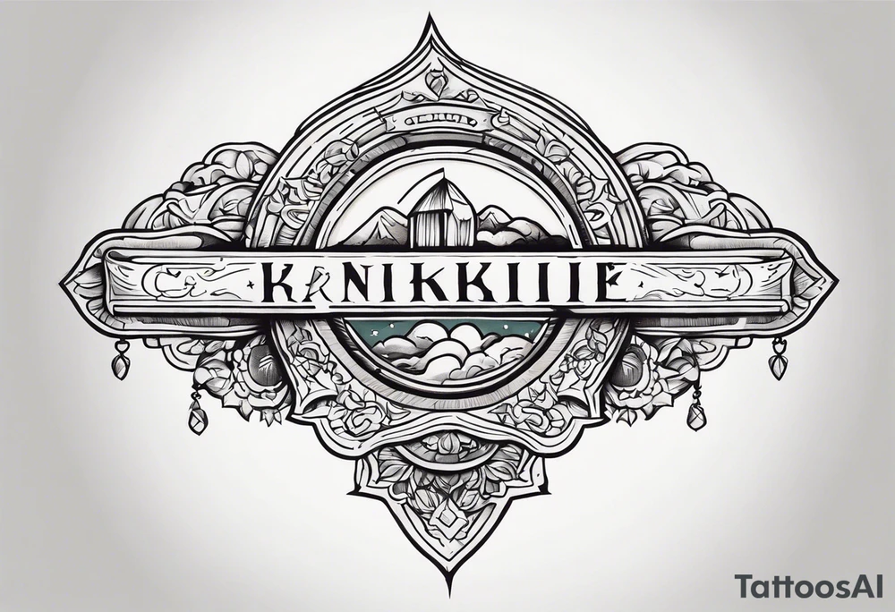 ARCHED BANNER tattoo idea