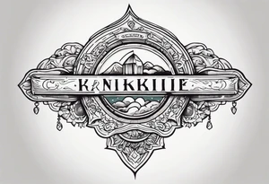 ARCHED BANNER tattoo idea