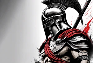 Spartan faceless warrior like the movie 300 tattoo idea
