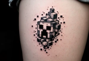 small Minecraft creeper tattoo tattoo idea