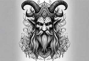 creepy Leshy demon tattoo idea
