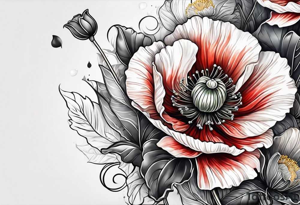 Poppy tattoo idea