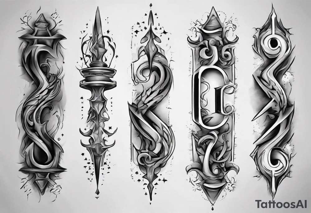 number 9 right side up and upside down connected tattoo black and grey on inside forearm 9:16 aspect ratio tattoo idea