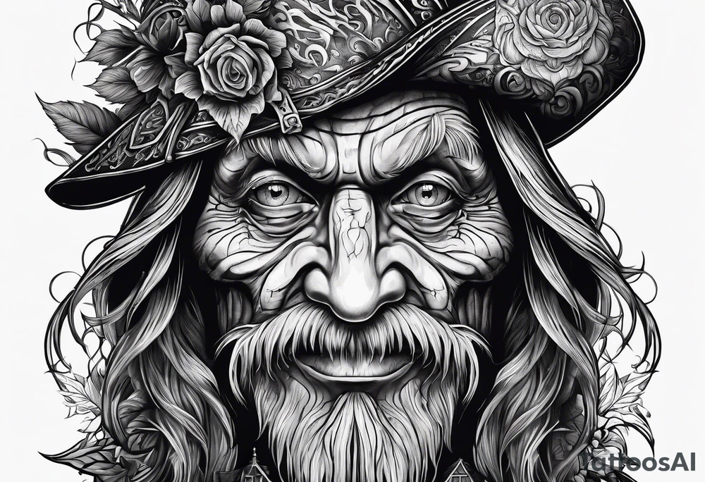 Baba yaga creepy old tattoo idea