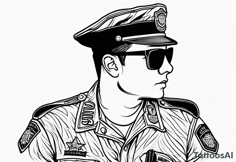 Officer Sunglasses tattoo idea