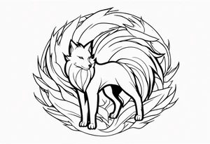 ninetails facing us tattoo idea