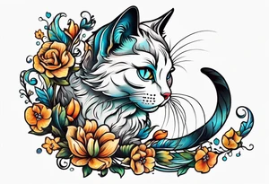 Cat playing with a mouse tattoo idea