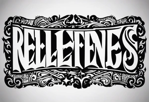 Would like the tattoo to include only the word relentless. tattoo idea