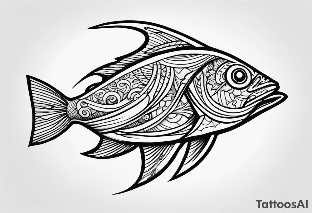 Polynesian fishing hook tattoo tattoo idea