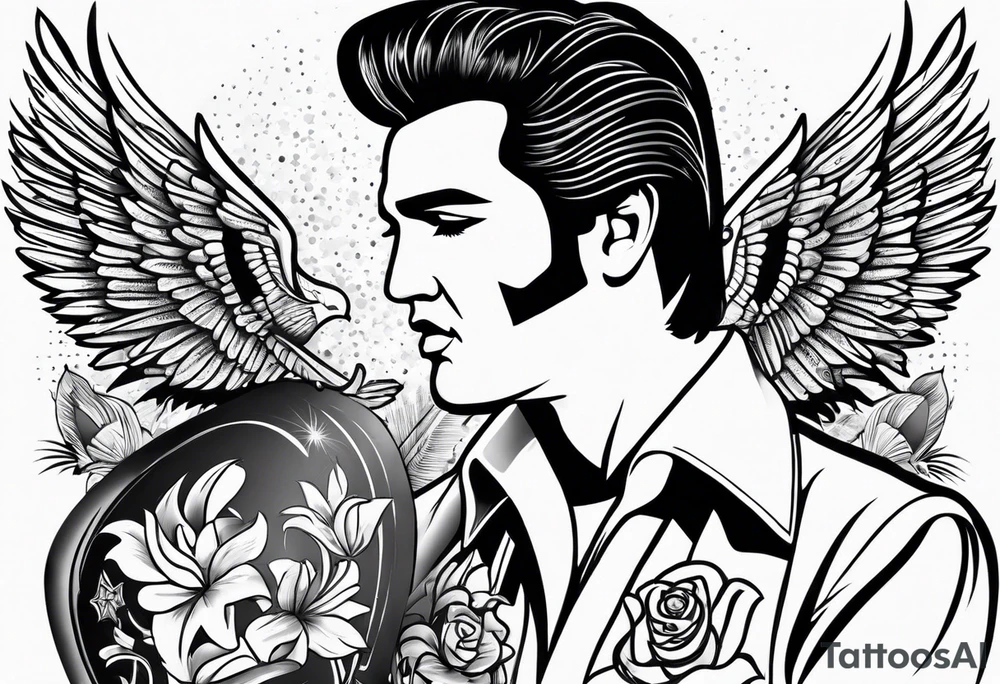 Elvis las Vegas wedding tattoo idea