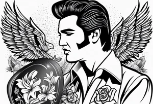 Elvis las Vegas wedding tattoo idea